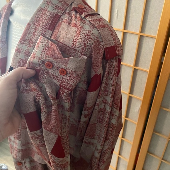 Vintage 80s 90s Jac Dale Womens 10 / 40  Top Button Down Plaid Red Shirt - Picture 5 of 7